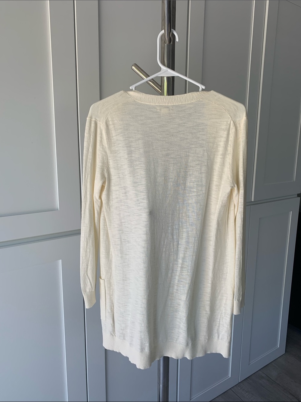 J. Crew Factory Light Cream Open Cardigan, XXS. - Picture 10 of 10